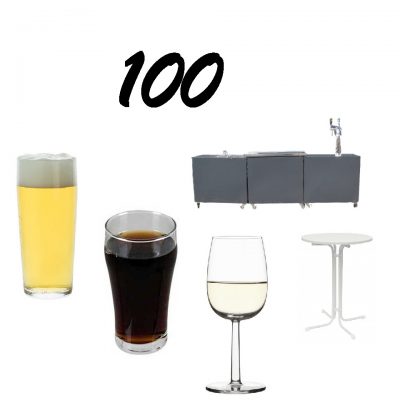 Set 3 - drankbenodigdheden 100 personen